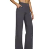 Pantalones de Yoga Rectos de Cintura Alta de Punto Sueltos Casuales con Bolsillos Nuevos de Venta Caliente Transfronterizos Europeos y Americanos