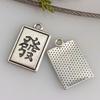 Abertura de Molde do Fabricante Personalização Acessórios de Joalheria de Liga Hongzhong Fortune Celebridade da Internet Mahjong Joias Estilo Chinês Presente Pingente