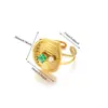 Anillo de acero inoxidable con perla sintética estilo INS retro exagerado corazón geométrico anillo de titanio mariposa