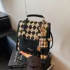 Transfronteiriça Versátil Casual Estilo de Luxo Ombro Cruzado Acolchoada Estilo Universitário Tendência Outono/Inverno 2026 Bolsa Mochila Moda