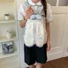 Mochila Nueva de Lunares con Orejas de Conejo 2026 para Mujer, Bolso de Hombro de Moda, Bolso de Mano Ligero, Bolso Tote Pequeño Dulce de Encaje