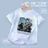 Camiseta Delta Action Manga Curta 2026 Novo Verão Tie-Dye Top Seda Gelada Rápida Secagem Roupas Camiseta da Moda Infantil