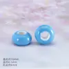Suministro Transfronterizo de Cuentas Cerámicas Planas de Colores con Agujero Grande, Accesorios para Ropa, Cuentas Espaciadoras, Accesorios para Joyería DIY de Pulseras, Accesorios con Cuentas