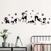 Silueta de gatito linda simple de dibujos animados pegatinas de pared autoadhesivas estilo ins decoración de pared de fondo de habitación pegatinas ZN0969Q