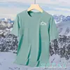 Camiseta Masculina Esportiva de Seda de Gelo Transfronteiriça Verão Respirável Manga Curta para Corrida Moda Solta Camiseta Americana Atacado Logo Estampado