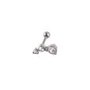 Aço Titânio Fofo Mini Borboleta Lua Coração Piercing Brincos Rosqueados Elegantes Brincos de Osso da Orelha Piercing Corporal