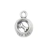 1 Nuevo Modelo de Aleación de Plata Antigua Serie Animal Perro Colgante Encanto Pulsera DIY Collar Llavero Accesorio de Joyería