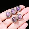 Jingdian joias ametista natural oval caixa mágica joias diy acessórios únicos acessórios para pulseira pingente atacado