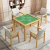 Mesa Cuadrada de Madera Maciza China Guandan Mesa Cuadrada de Mahjong Frotada a Mano para el Hogar Mesa de Comedor Uso Dual Mesa Cuadrada de Ajedrez y Cartas Xiangqi Poker