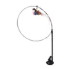 Juguete Popular para Gatos Transfronterizo Caña Única Ventosa Pluma Pájaro Atrapador Palo para Gatos Cable de Acero Desmontable Juguete Atrapador para Gatos