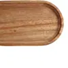 Bandeja Oval de Madera Maciza, Bandeja de Almacenamiento para Cosméticos y Joyería, Bandeja para Postres y Café, Bandeja de Té de Lujo Ligero, Bandeja de Almacenamiento para el Hogar