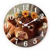 Reloj de Pared de Troncos de Madera Transfronterizo Simple Nórdico Silencioso para Sala de Estar Reloj Decorativo para el Hogar de Moda Venta al por Mayor