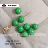 Acessórios para Joias DIY Contas Redondas de 14mm Contas de Madeira Coloridas Acessórios Contas Soltas Contas Redondas Versátil Flor de Sapato Contas Corrente para Celular Feita à Mão