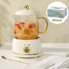 Olla de Salud, Taza de Vidrio Resistente a Altas Temperaturas, Taza Eléctrica Pequeña Multifuncional para Oficina, Tetera, Juego de Caja de Regalo de Taza Térmica