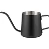Tetera de Acero Inoxidable 304 de Cuello de Cisne para Uso Doméstico, Mini Tetera de Boquilla Larga y Boca Fina, Tetera para Papel Filtro, 250ml con Escala
