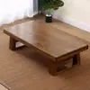 Tatami Mesa de té japonesa Ventana de mirador Mesa de té pequeña Madera maciza Mesa kang Mesa de té Sentado Zen Mesa baja Mesa larga de té