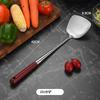 Cuchara para saltear de acero inoxidable no magnética, pala para saltear, cuchara para sopa de mango largo, juego de utensilios de cocina para chefs.