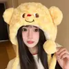 Bufanda para Mujer para Otoño e Invierno, Conjunto Lindo de Gorro de Felpa de Gato y Bufanda, Engrosada para Protección contra el Frío, Gorro Lei Feng Cálido que Protege los Oídos