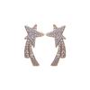 Aretes de Lujo Ligero, de Alta Gama, Modernos y Elegantes, Cobre con Incrustaciones de Zirconio, Aretes Versátiles para Ropa de Trabajo de Oficina, Diseño de Verano, Nuevos Aretes