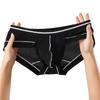 Nova roupa íntima de seda gelada masculina verão semitransparente confortável cuecas masculinas simples roupa íntima masculina atacado geração shorts