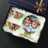 Conjunto de Xícara de Café Estilo Europeu Retrô de Alto Valor em Porcelana Óssea Cerâmica Exportação com Pires Caixa de Presente com Toque de Luxo Presente de Inauguração