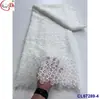 Vestido de Noite Multicor com Renda Solúvel em Água e Strass, Tecido Vazado, Renda Crochê para Casamento