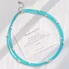 Verano Fresco Dopamina Azul Maldiva Diseño de Cristal Artificial Cadena para Clavícula Collar Cadena para Suéter