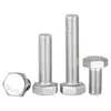 En stock tornillos de hexágono exterior de rosca completa DIN933 M3-M18 tornillos de hexágono exterior tornillos de acero inoxidable 304
