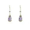 Pendientes de Cristal Púrpura de Alta Gama con Forma de Gota, Clips para Orejas Sencillos y Elegantes, Pendientes con Estilo, Nuevos y de Moda 2025, Apilables