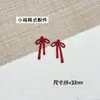 Pendente de Laço com Pérola Esmaltada em Liga Metálica Colorida Doce e Fofo Charms para Brincos DIY Acessórios de Joias Atacado