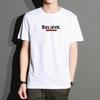 Hongxinjie, venta al por mayor, ropa de verano de cuello redondo, suelta, de media manga, para hombre, camiseta básica coreana, camiseta para adolescentes