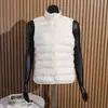Chaleco Acolchado de Canalé con Cuello Alto para Mujer Color Sólido Cálido Casual Cremallera Cuello Alto Chaleco Inflable 13952