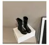 Primer Encuentro Ji Retro Marrón Merlot Botas Vaqueras Occidentales de Media Pantorrilla para Mujer Pierna Ancha Suela Plana Punta Redonda Botas Arrugadas