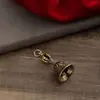 Llavero con forma de campana de latón, cobre puro, seis palabras, mantra, campana, llave de coche, colgante, lugar pintoresco, venta al por mayor, regalo