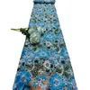 Tejido de Encaje Floral Hueco Bordado con Pedrería de Alta Resistencia Soluble en Agua para Vestidos de Novia, Vestidos Qipao de Novia y Vestidos de Gala