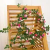 Enredadera de Rosas Simulada de Alta Gama, Enredadera Artificial de Flores Estilo Jardín, Arco de Pared, Envoltura para Tuberías Colgantes, Enredadera Decorativa para Cubrir y Decorar