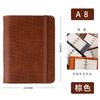 Mini Cuaderno de Hojas Sueltas Portátil de Cuero A8 con Páginas Interiores Reemplazables, Cuaderno de Sellos de Hojas Sueltas Planificador M5, Cuaderno de Bolsillo
