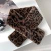 Chapéu fofo com estampa de leopardo distinta estilo coreano, imitação de pele de inverno, chapéu de proteção para orelhas quente e espesso, cachecol feminino para todos os gostos, chapéu de pele de melão