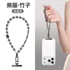 Correa de Cadena de Perlas de Alta Gama para Teléfono para Mujer, Cadena Súper Elegante para Muñeca con Almohadillas, Cadena Corta Antiperdida y Antirrobo