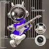 Astronauta con Guitarra en Postura Sentada Adorno Grande para Sala de Estar Mueble de TV, Decoración de Astronauta de Alta Gama, Regalo de Inauguración