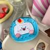 Bolsa de Monedas de Pastel de Animales de Dibujos Animados Original Colgante de Peluche Cabeza de Lápiz Labial Bolsa de Cosméticos Muñeca de Postre Regalo Pequeño