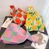Ins Celebridade da Internet Nova Bolsa de Tricô Estilo Animal Fofo Bolsa Colete Bolsa Feminina Estilo Japonês e Coreano Versátil Bolsa de Tricô para Exterior