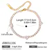 Pulsera Jieding de Acero Inoxidable con Circonita Brillante para Mujer, Pulsera Antidescolorante de Acero de Titanio, Joyería Transfronteriza con Circonita Brillante