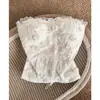 Linda Camisola Floral Tridimensional para Mulheres com Bojo, Renda, Corte Justo, Top Tubinho Sexy para Usar por Cima