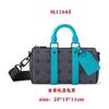 Bolso Nuevo Unisex de Bloques de Color Bolso Almohada Bolso de Hombro Grabado Bolso de Ruedas Bolso Cilíndrico Bolso Cruzado de Moda Bolso de Pareja
