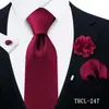 Corbata para Hombre, Pañuelo Cuadrado, Gemelos, Broche Set de 4 Piezas para Banquete de Negocios Decoración de Traje Camisa Corbata de Moda Fábrica Shengzhou