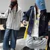 Chaqueta de comercio exterior para niñas para primavera y otoño, chaqueta cárdigan elegante para niños mayores, chaqueta de béisbol holgada con capucha para niñas pequeñas