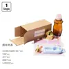 Botella de Vidrio Ámbar de 30ml50ml con Caja Aceite de Ricino Botella de Aceite Esencial Botella con Bolita de Jade Rosa Botella con Bolita de Cuarzo Rosa