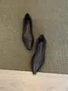 Piel de Oveja Cuero Genuino Tacón de Cuña Francés Zapatos de Salón para Mujer Punta Fina Corte Bajo Suela Suave Zapatos Pequeños de Cuero Sin Cordones Zapatos de Trabajo para el Viaje