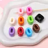 Cuentas digitales acrílicas con gran agujero para pulseras y collares, hechas a mano, para manualidades
